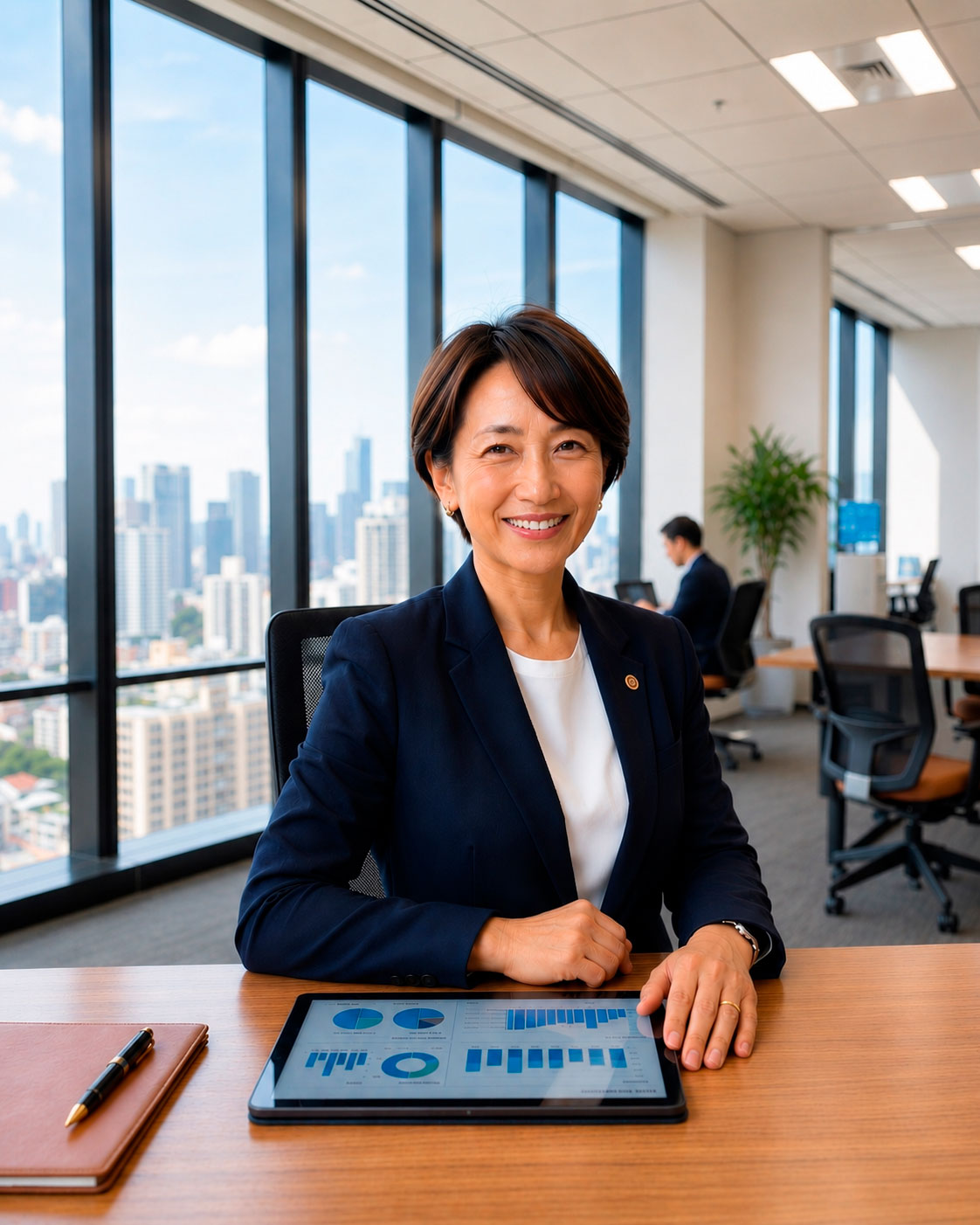 Especialista da Ishino Gestão Financeira pronta para atender empresas interessadas em serviços de BPO Financeiro e gestão financeira.